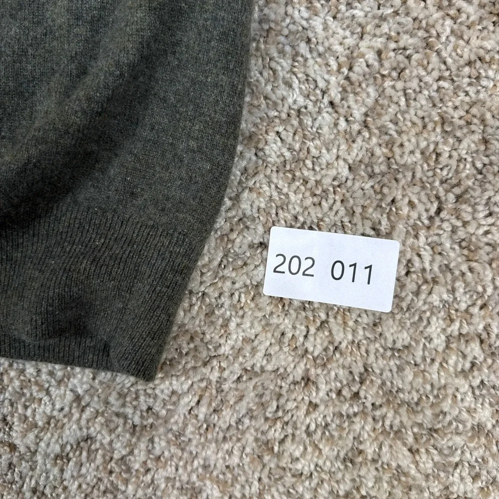 Banana Republic Hoodie Mens Large Gray Green 100 Cashmere Pocket Luxury Knit